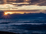 Hohenpeißenberg Sonnenaufgang, Nebel