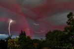 Gewitter, Blitz, Abendrot